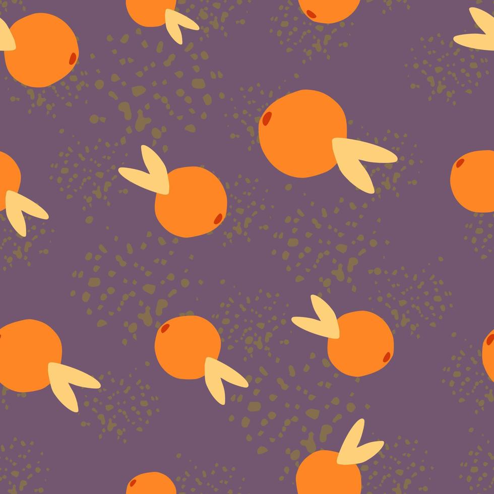 Cute citrus fruit seamless pattern. Fruits endless wallpaper. vector