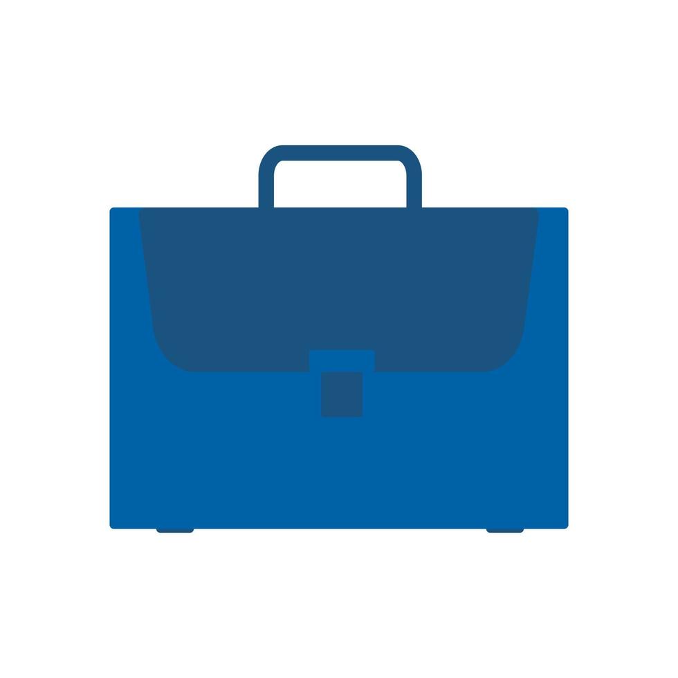 Office case symbol. Briefcase icon. School bag button. Flat vector ilustration