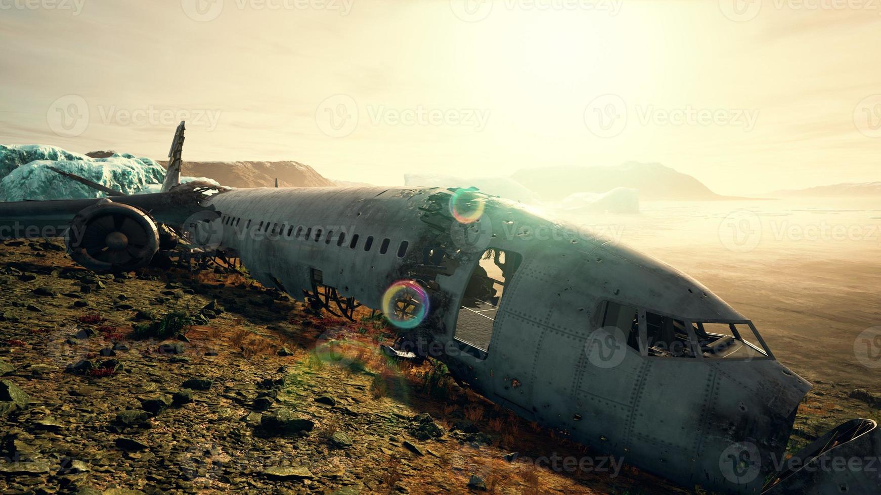 plane crashed on a mountain photo