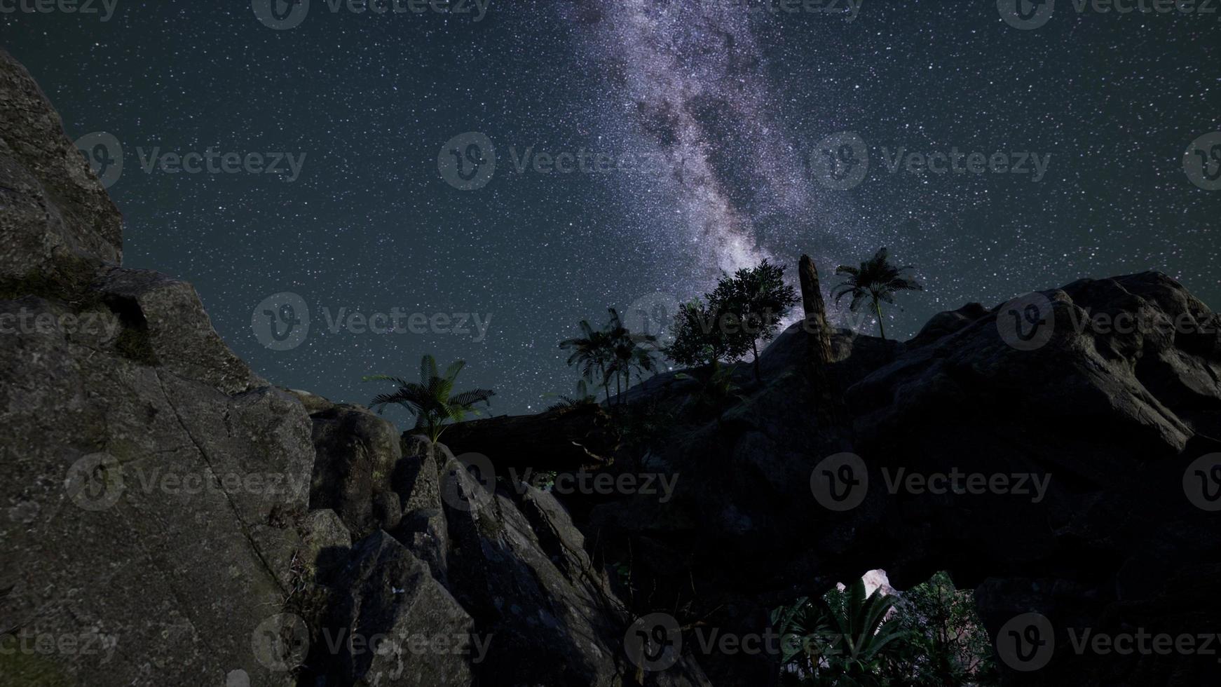 Milky Way Galaxy over Sandstone Canyon Walls photo