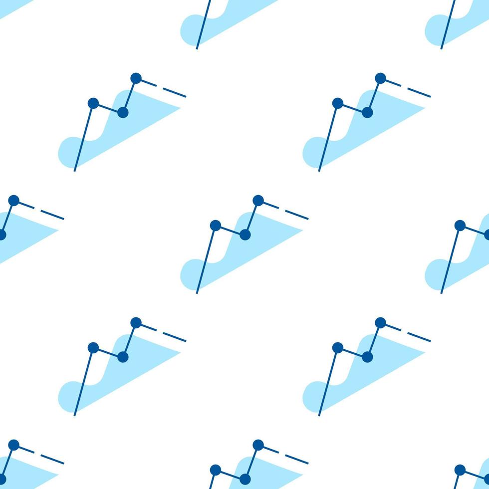 Graph, diagram icon seamless pattern. Finance statistics vector