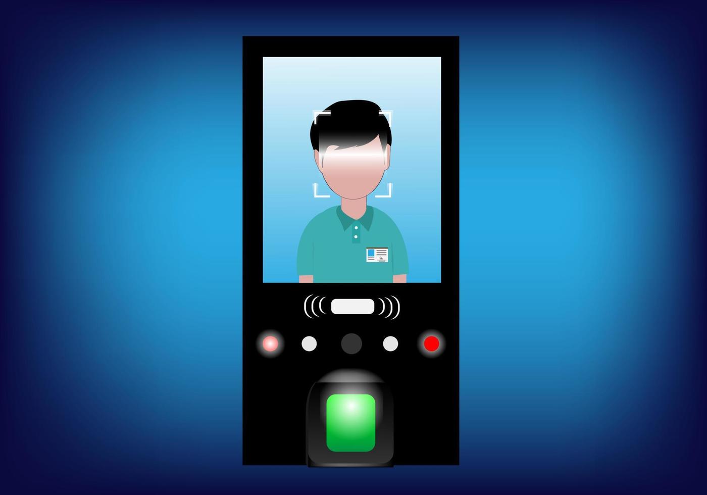 Face scanner and fingerprint scanner, the concept of verification into the office vector