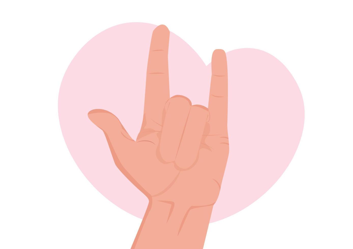 human hand symbolizes the shape of a hand related to love vector illustration