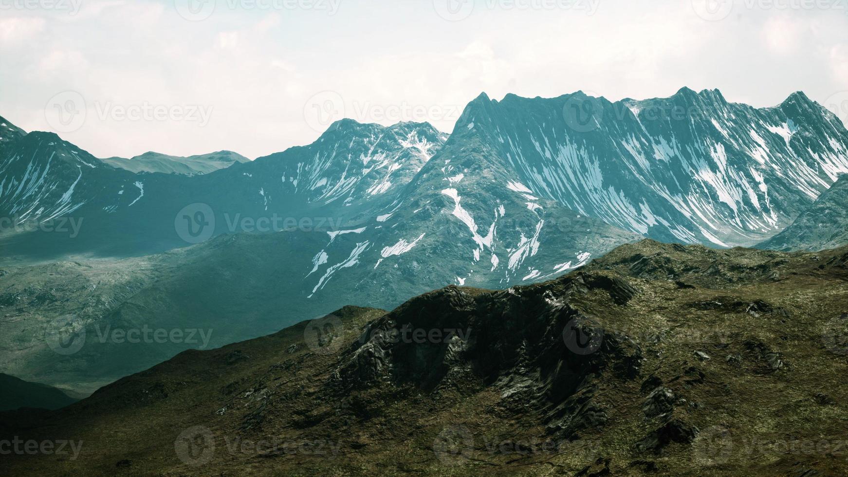 Mountain landscape on bright summer sunny day photo