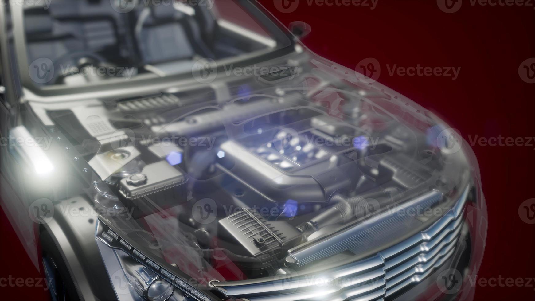 Detailed Car Engine and Other Parts photo