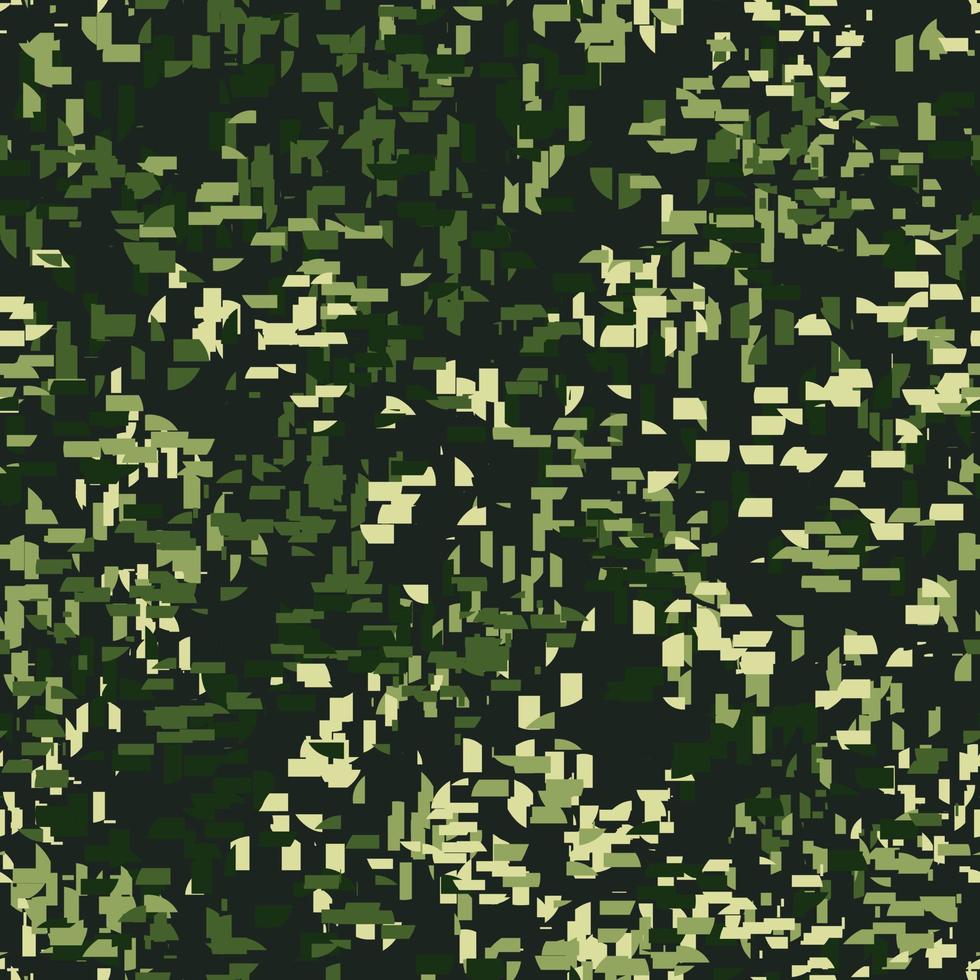 Pixel camouflage seamless pattern on black background. Military camouflage endless wallpaper. D vector