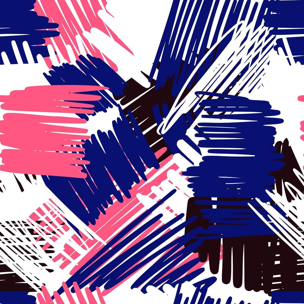 Hand drawn scribbles seamless pattern. Abstract pencil strokes line endless wallpaper. Camo wallpaper. vector