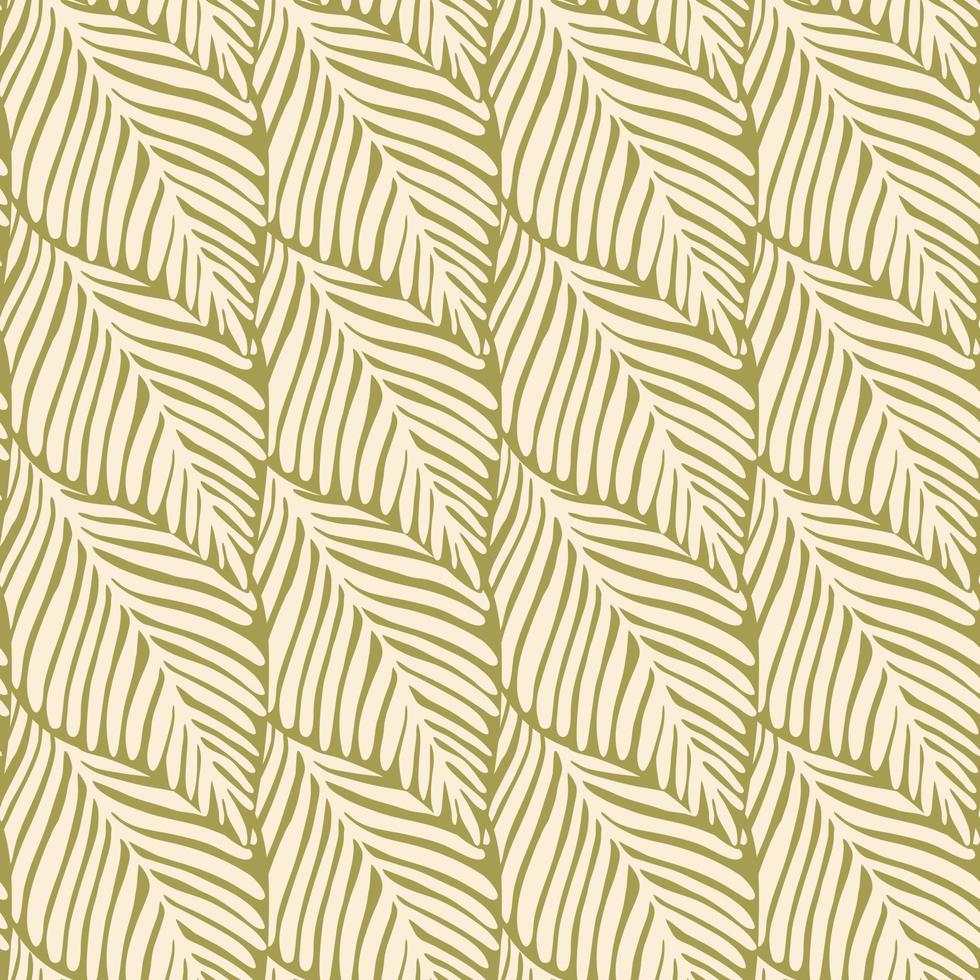 Abstract gold jungle seamless print. Exotic plant. vector
