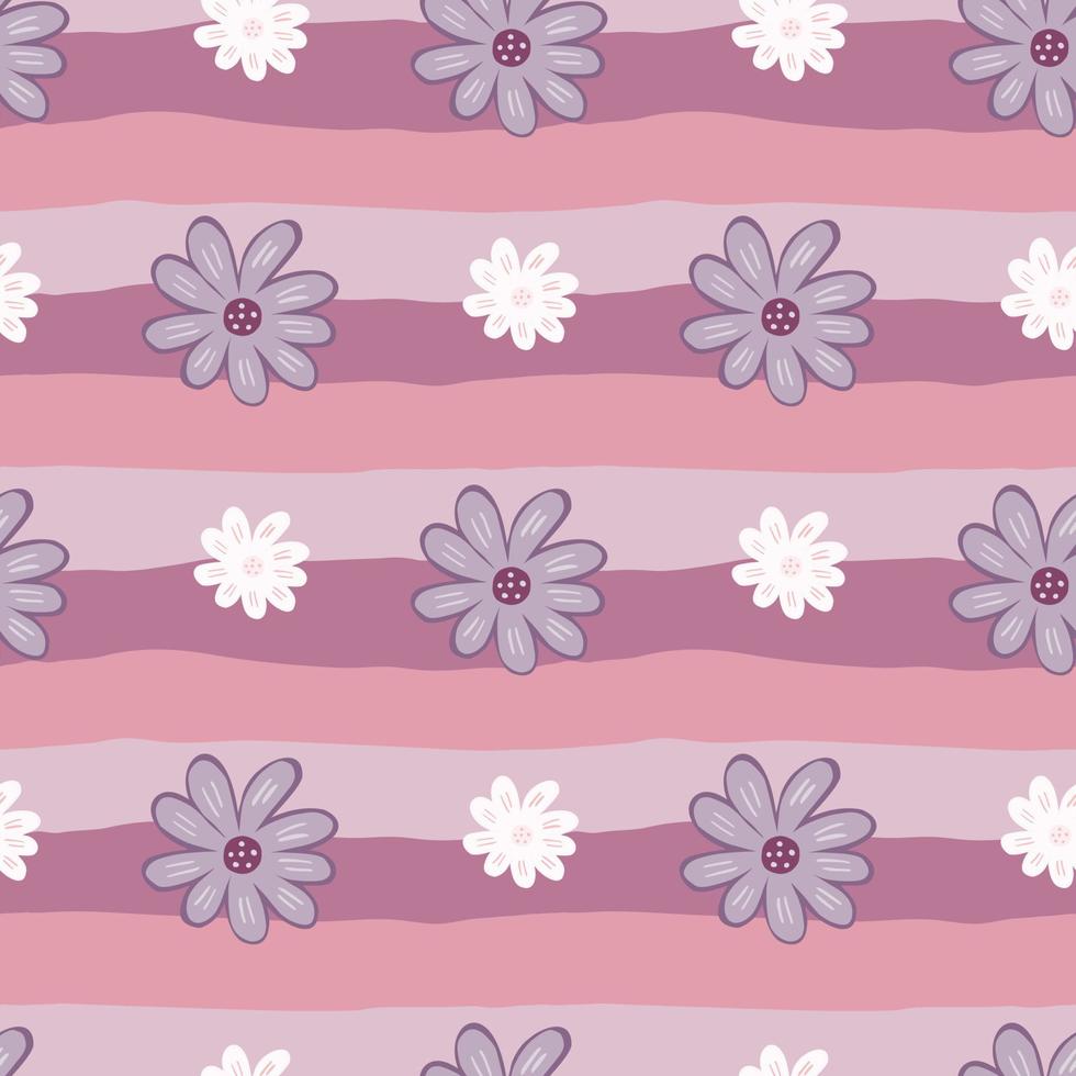 Doodle ditsy seamless pattern. Hand drawn chamomile print. Abstract floral ornament vector