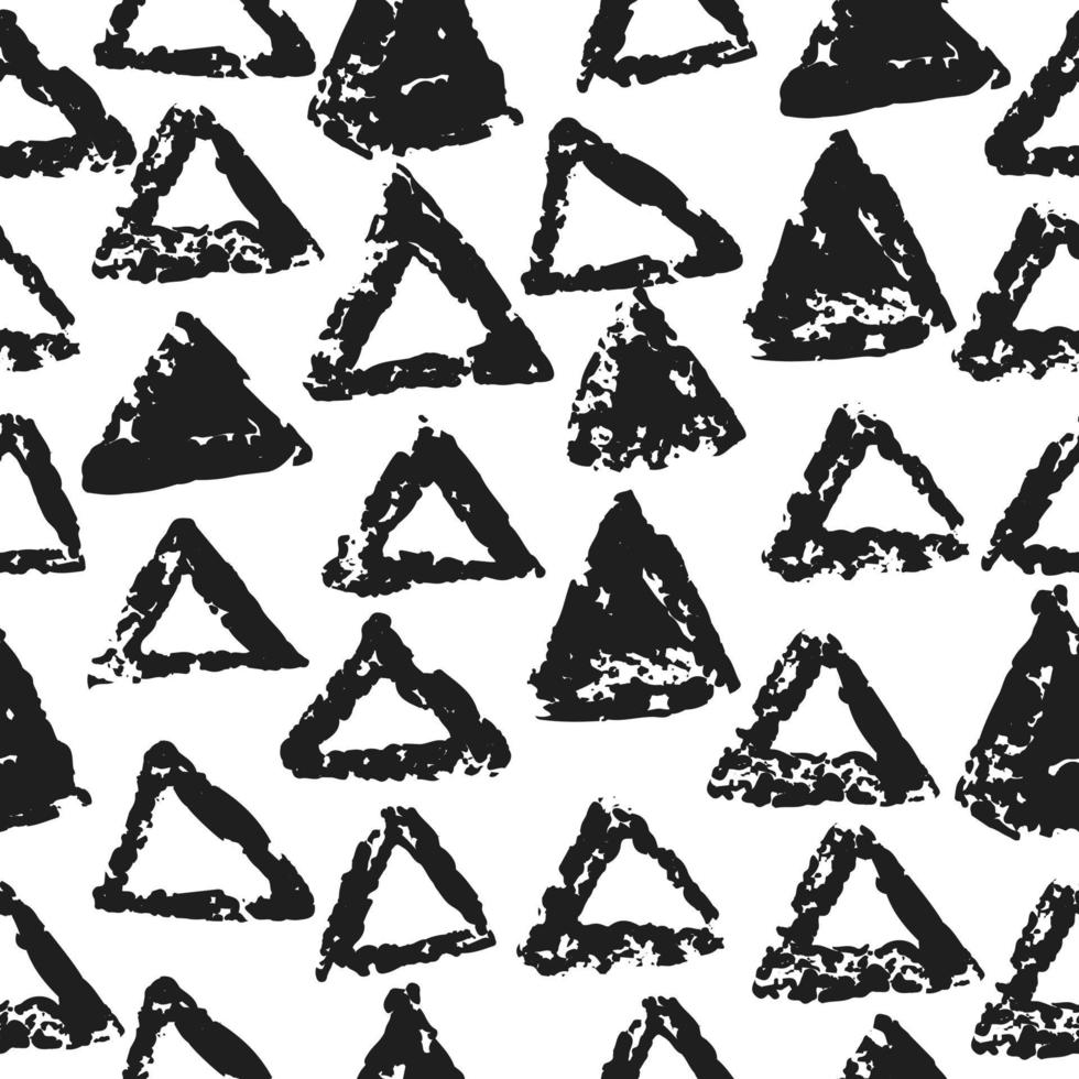 triángulo formas grunge textura sin fisuras patrón ilustración vector