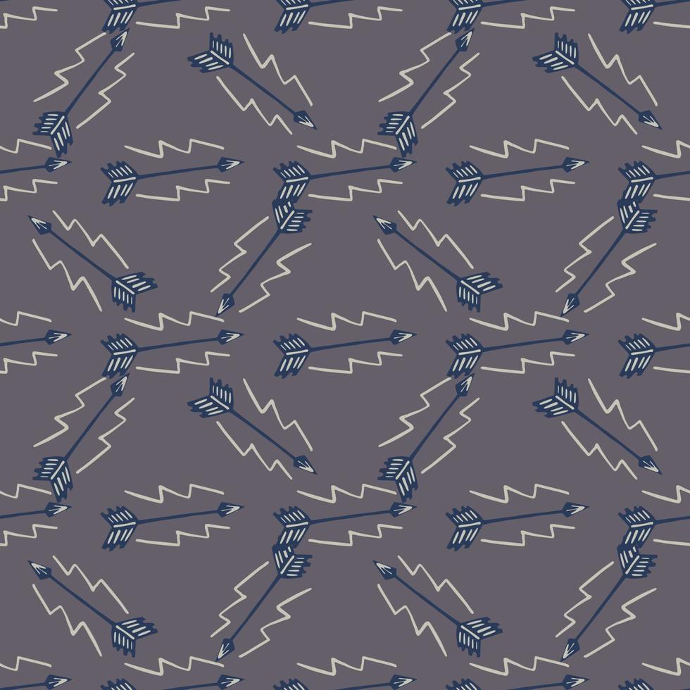 Unique design arrows in pastel colours. Dark blue and white elements on purple background. vector