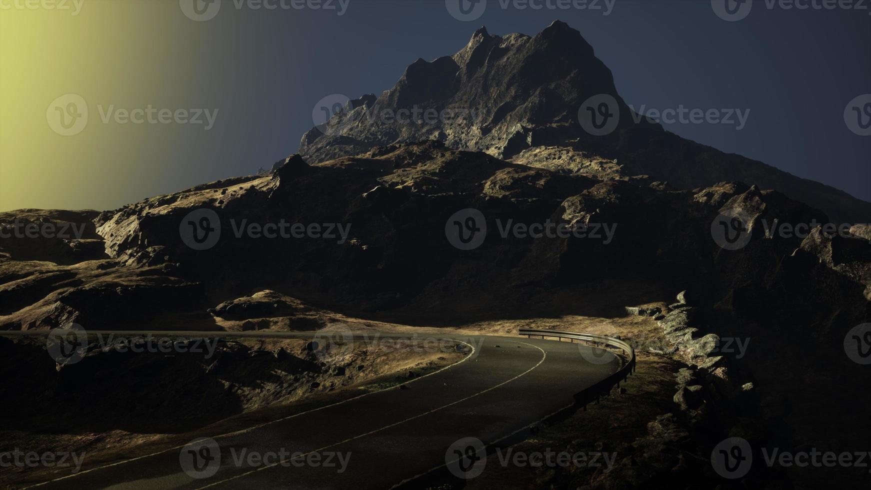 rural landscape with abandoned road at the Atlantic coast of Scotland photo