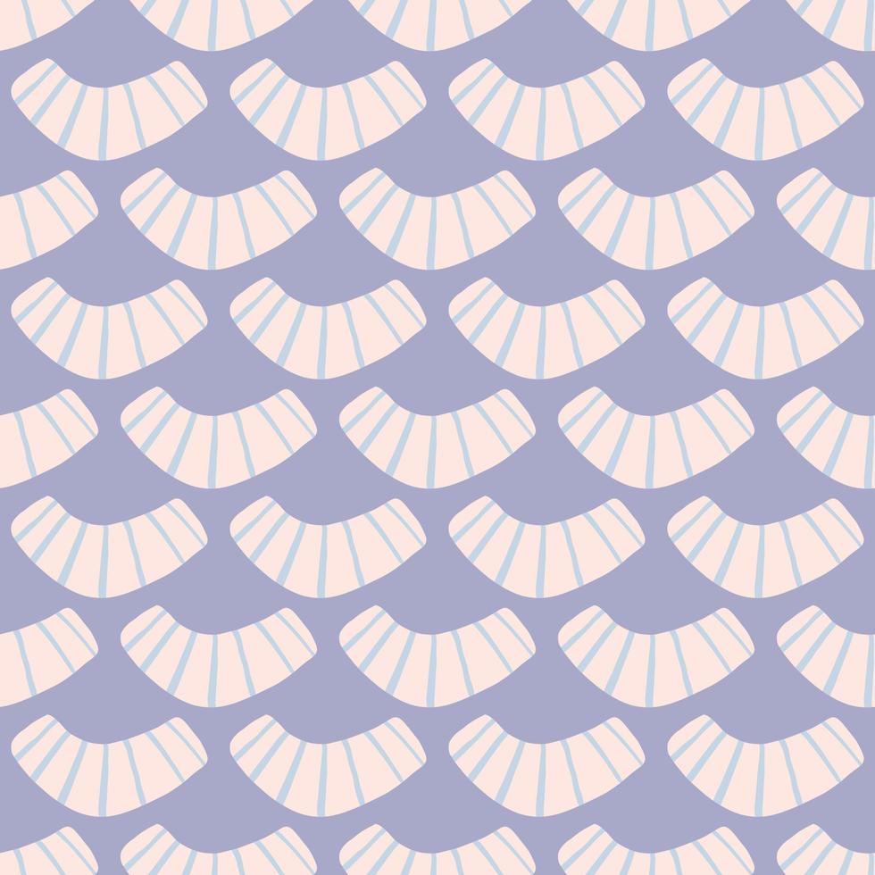 Pastel tones seamless geometry pattern. Soft blue background with abstract stripped shapes in light color. vector
