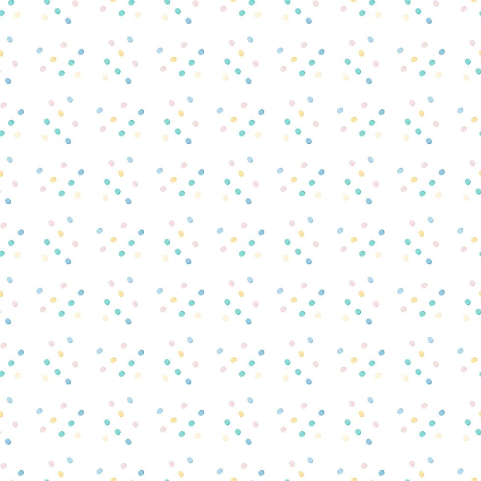 Isolated seamless pattern with polka dot. White background and blue and light circles. vector