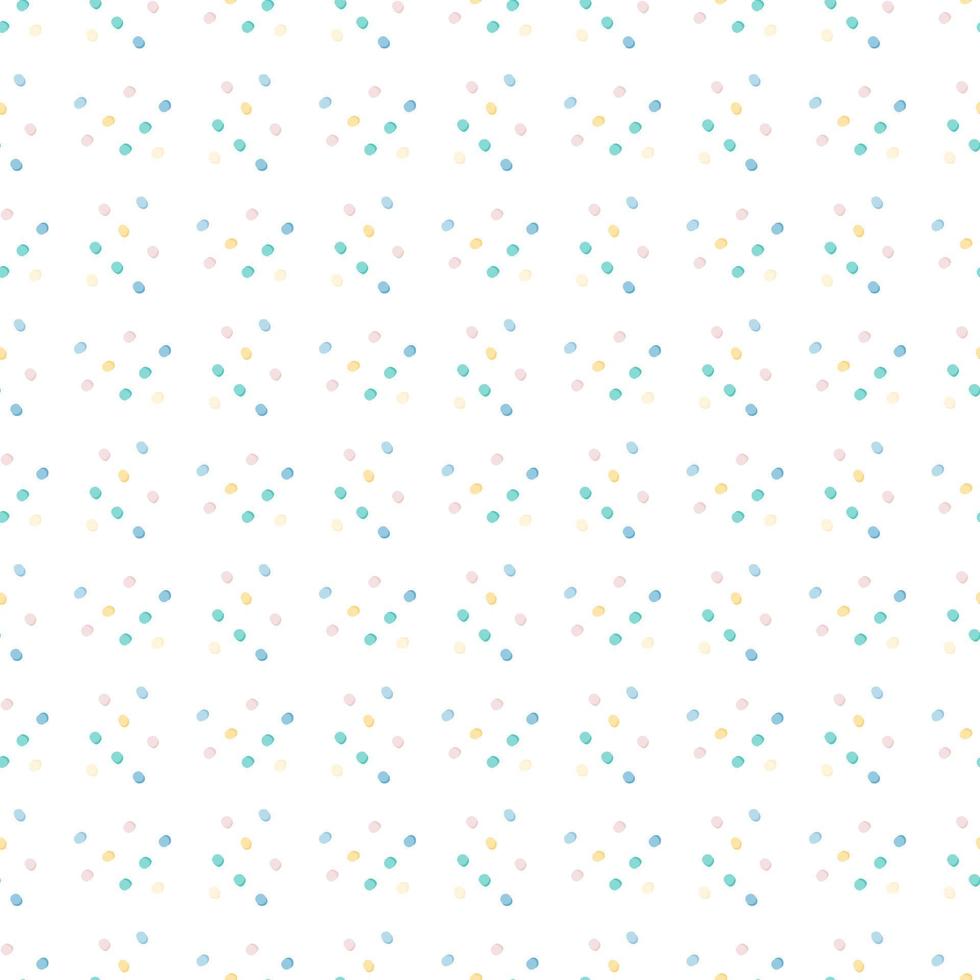 Isolated seamless pattern with polka dot. White background and blue and light circles. vector