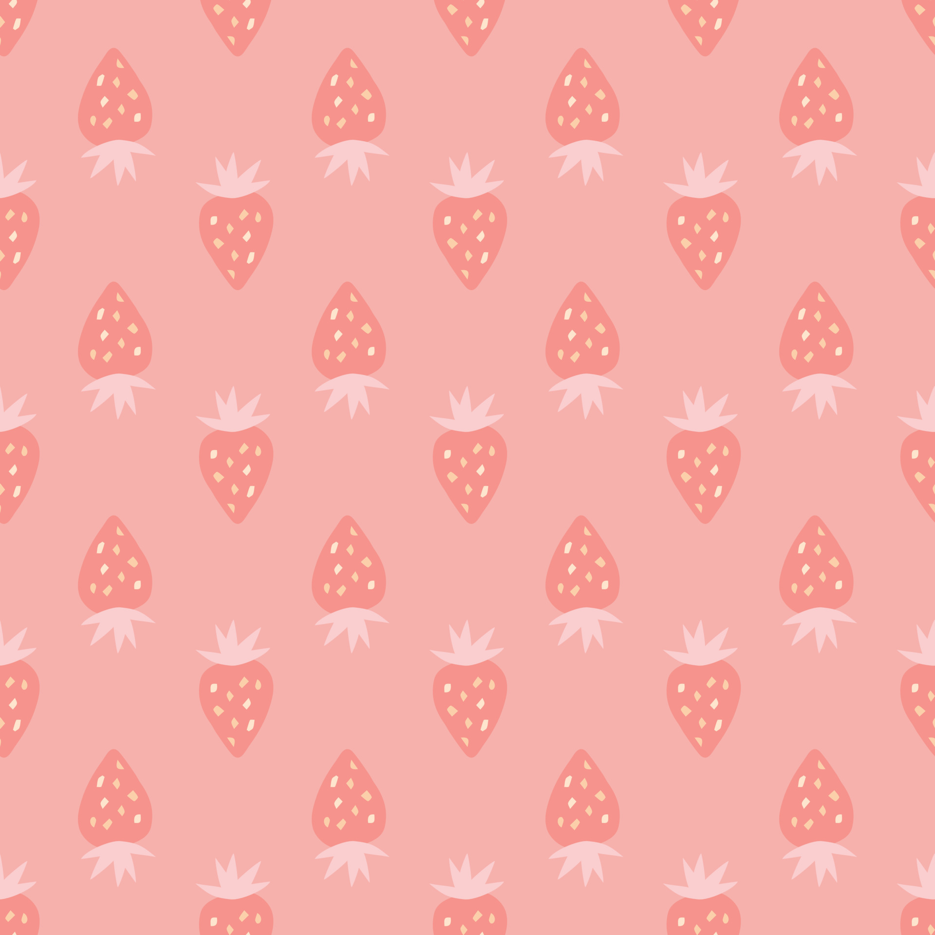 Strawberry Pink Fabric Wallpaper and Home Decor  Spoonflower