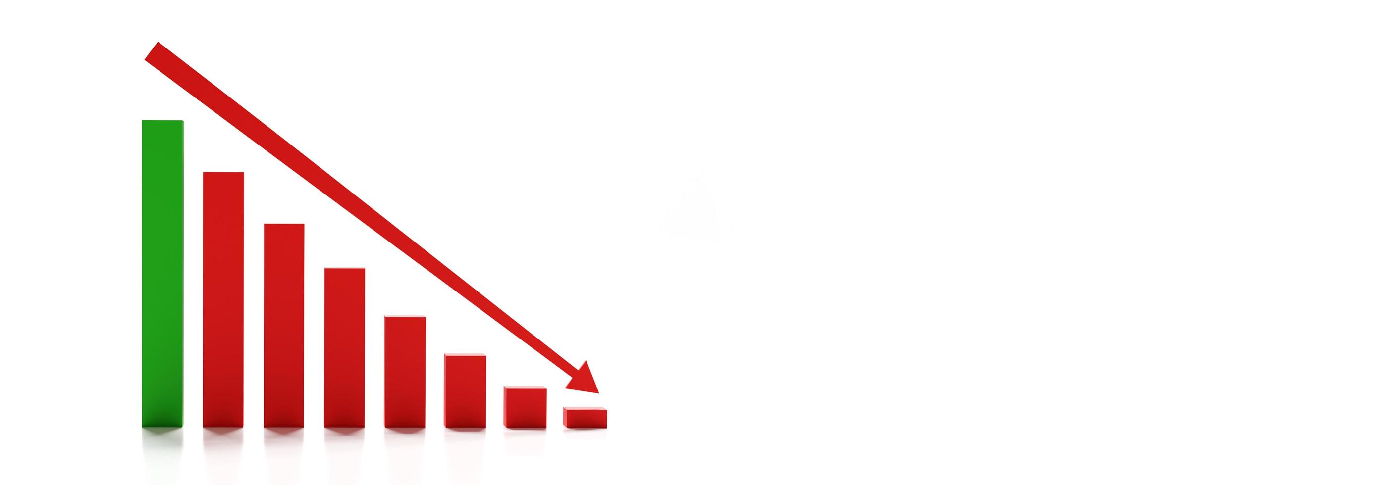 Econimical crisis concept. Spread in the world, economy is down. 3d illustration photo