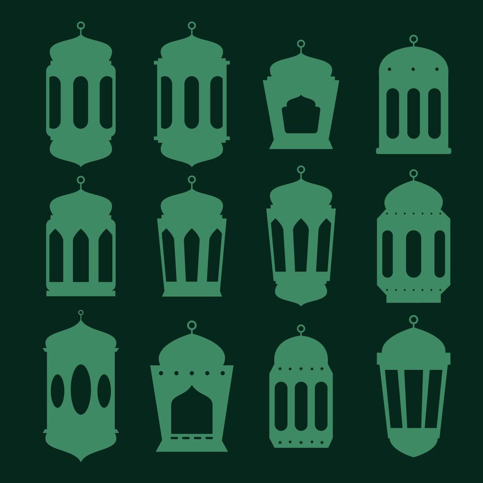 ramadan lantern icon flat syle vector