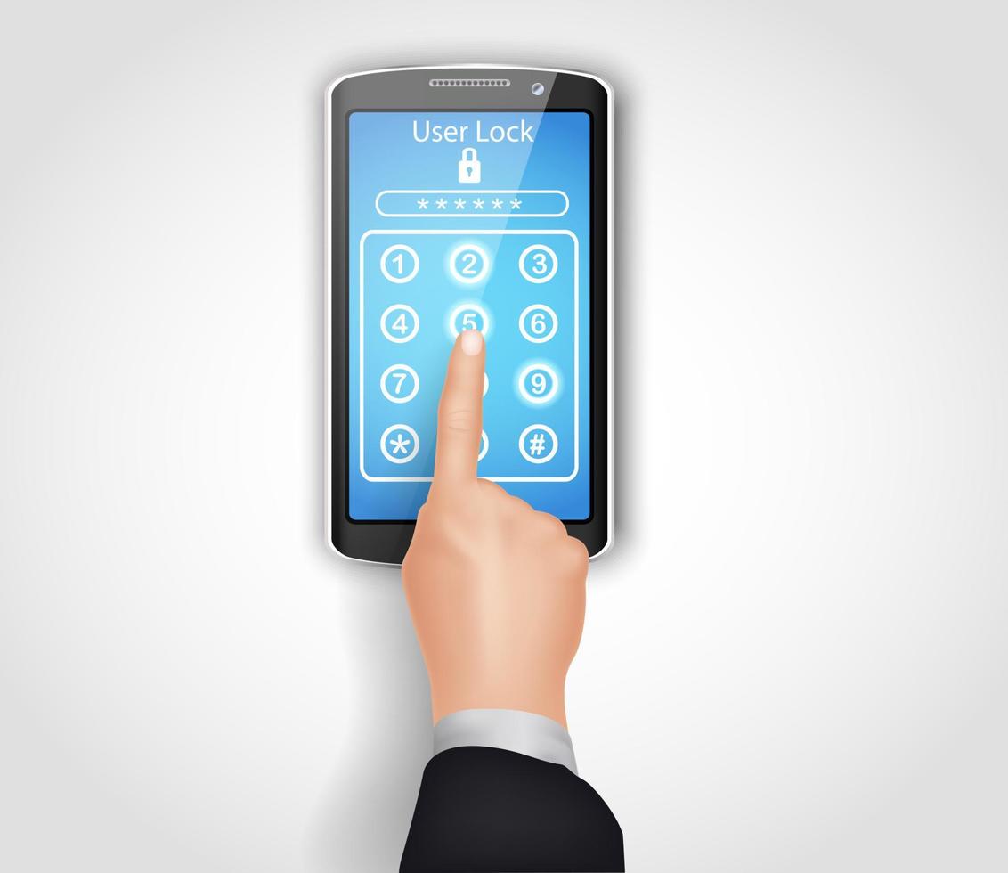 Phone click pattern button vector