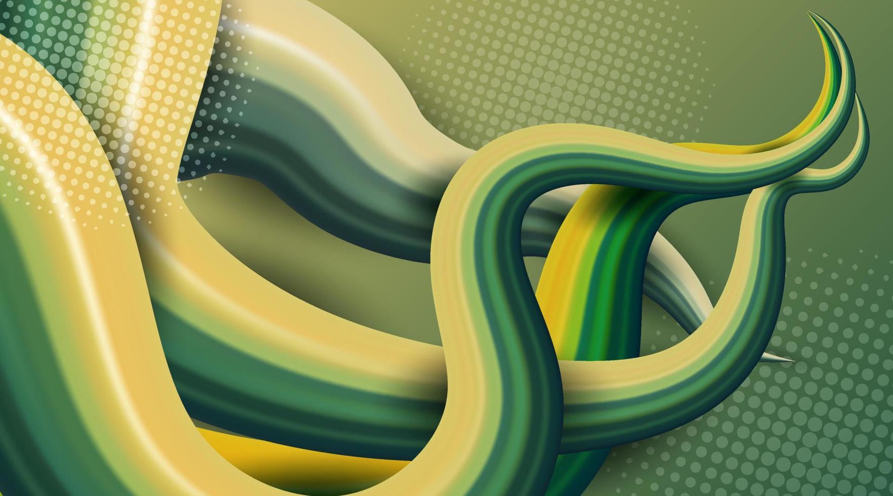 wavy gradient background. wavy green background vector
