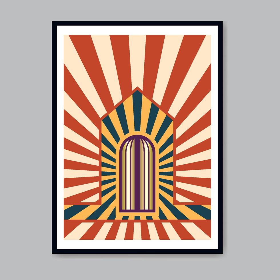 abstract art deco poster design vector