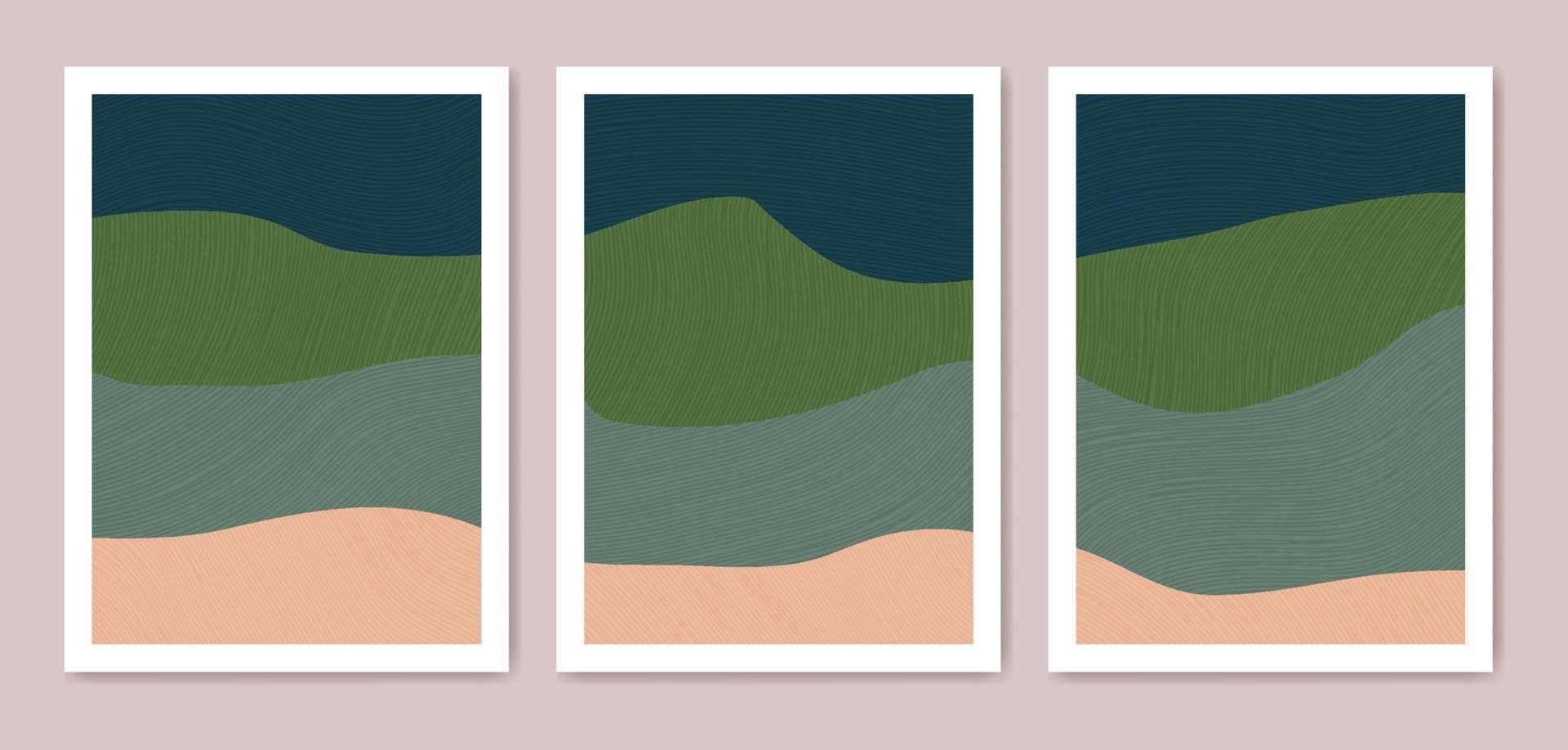 conjunto de montaña abstracta con textura. uso para fondo, portada, papel tapiz, impresión, tarjeta, decoración de pared vector