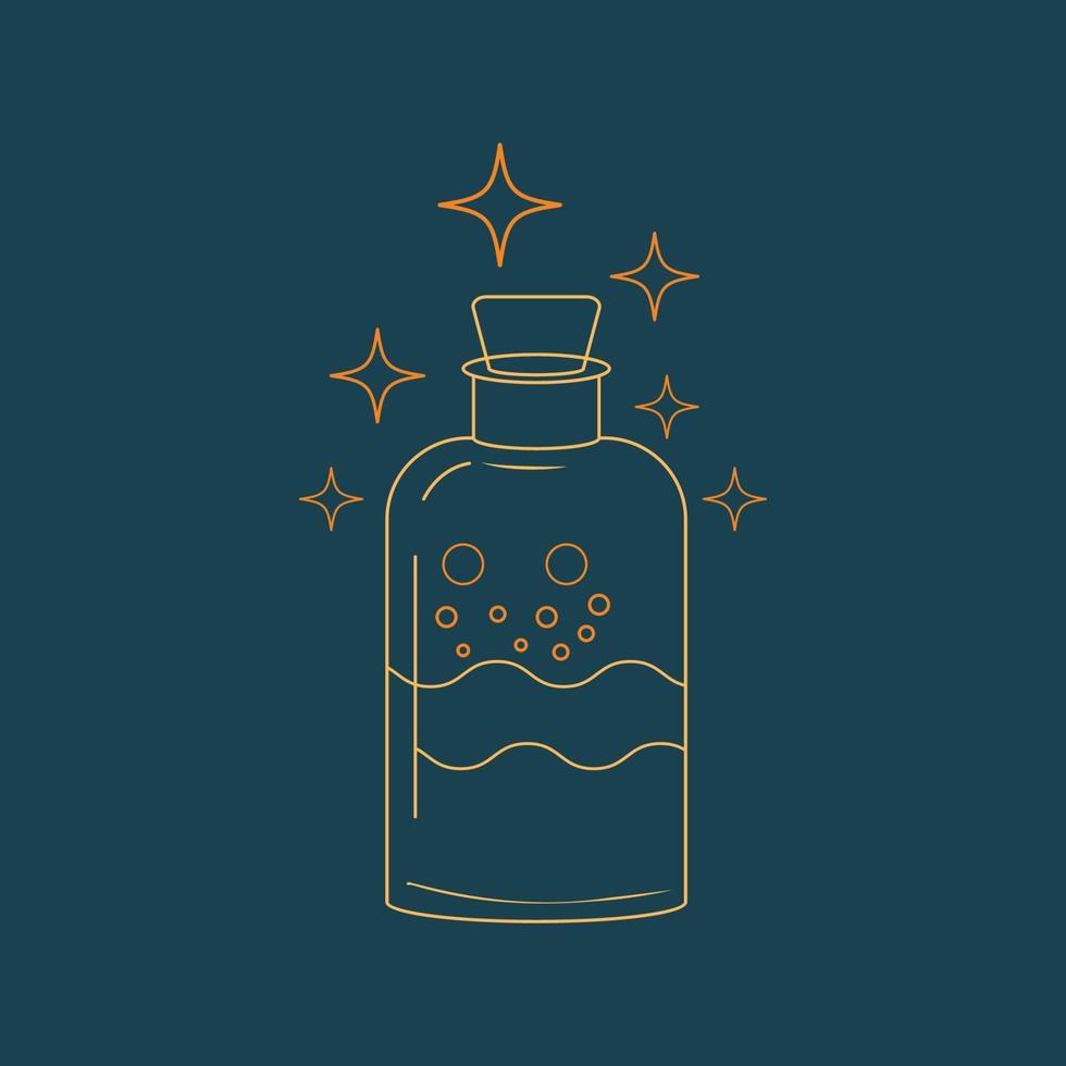 mystic boho magic potion illustration vector