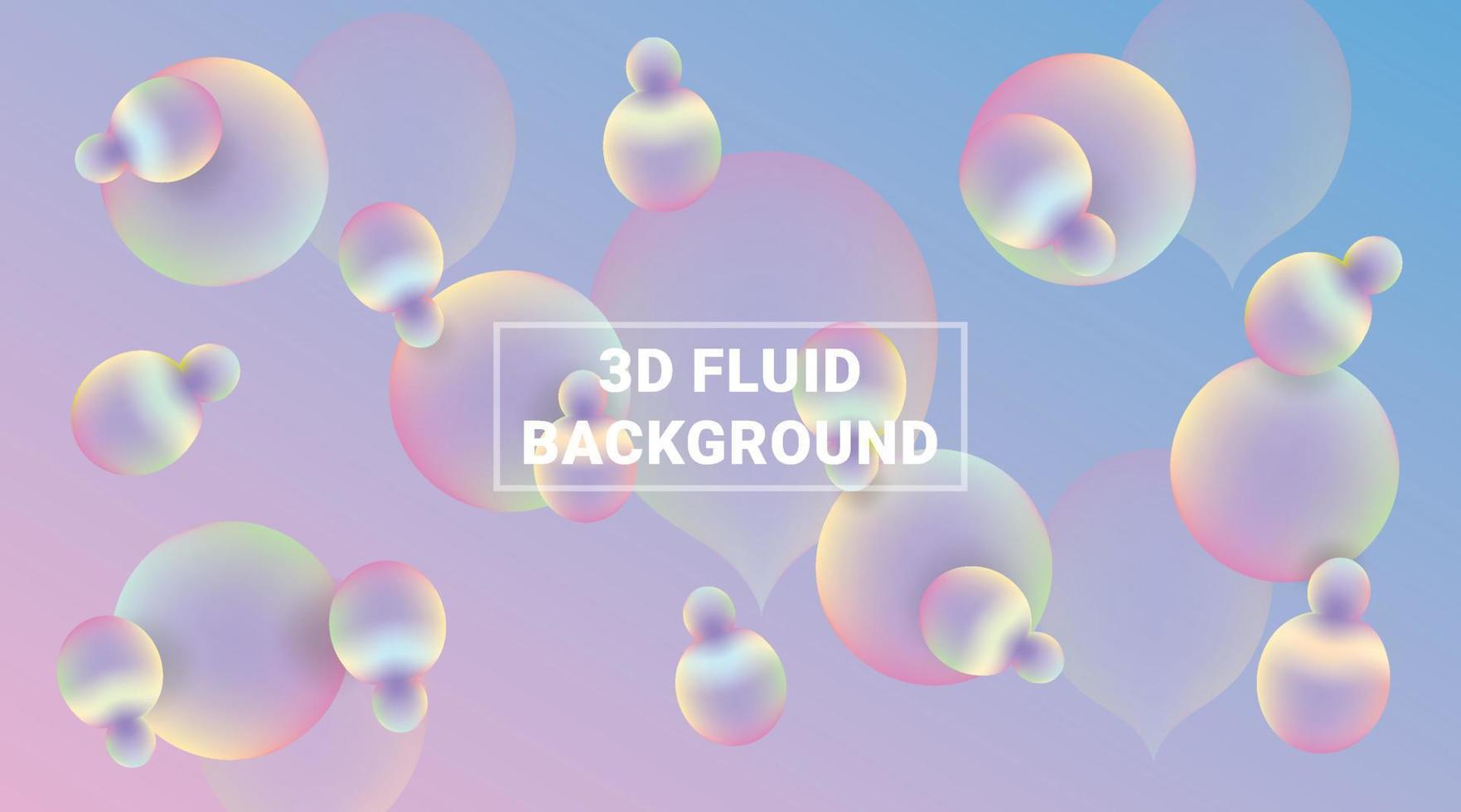 3d pastel abstract liquid background vector