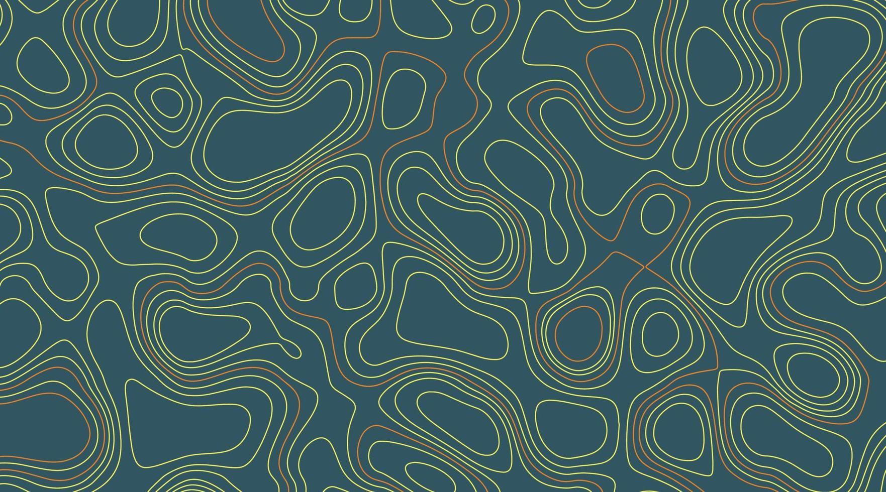 yellow topographic contour lines background vector