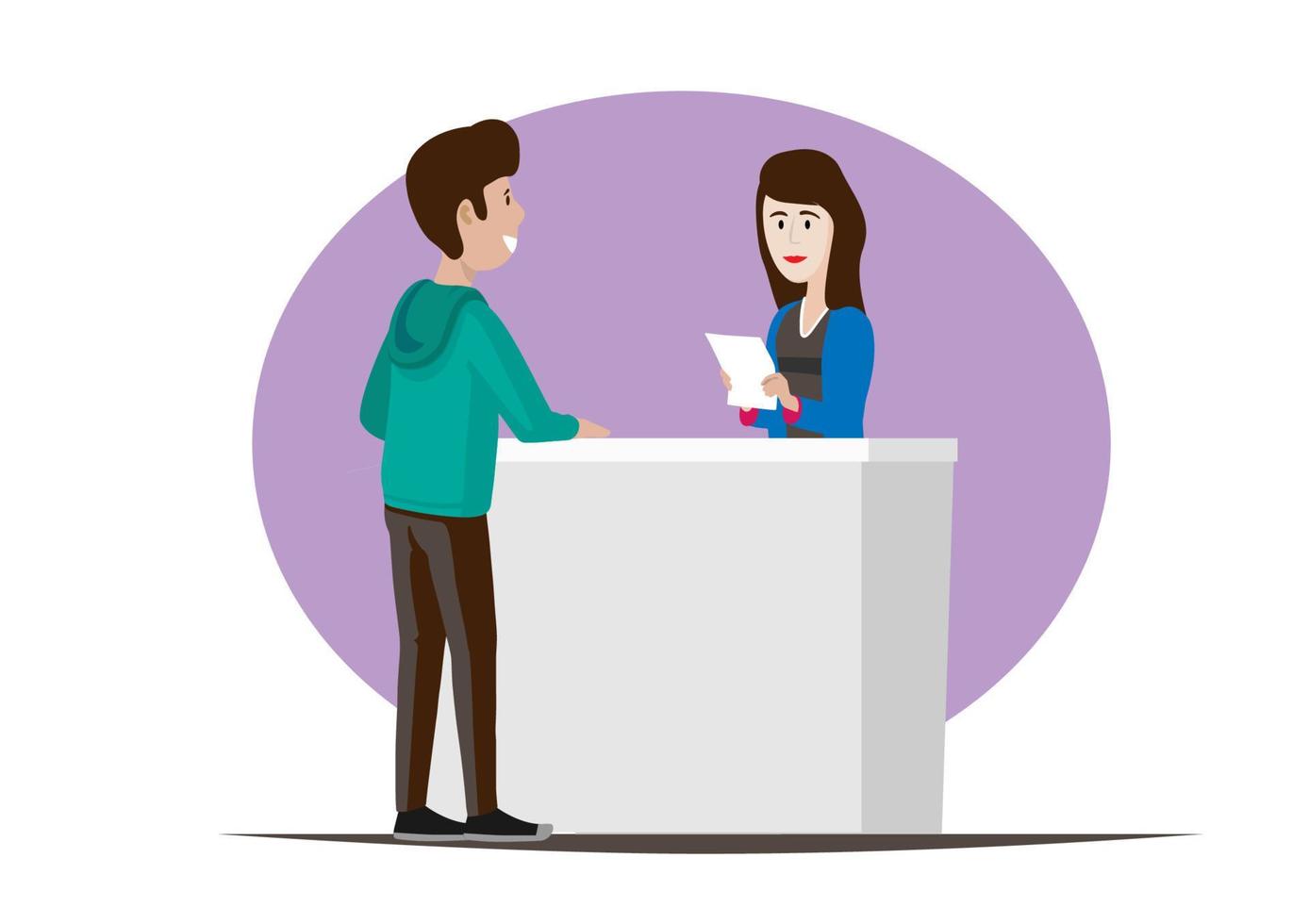 Customer Service Counter Vector Art, Icons, and Graphics for Free Download
