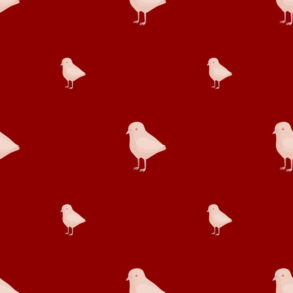 patrón sin costuras de pollo. animales domésticos en colores de fondo. ilustración vectorial para textiles. vector