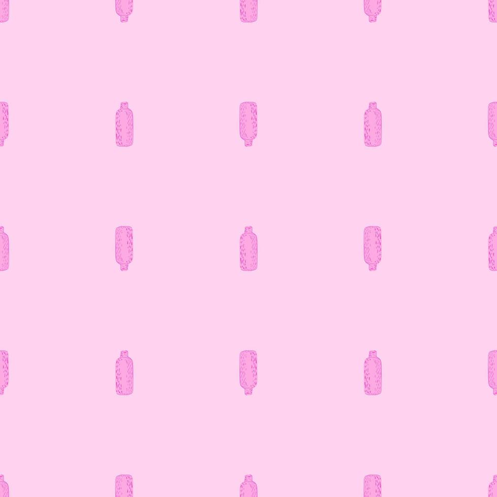 Cosmetic bottle seamless pattern. Background for spa. vector
