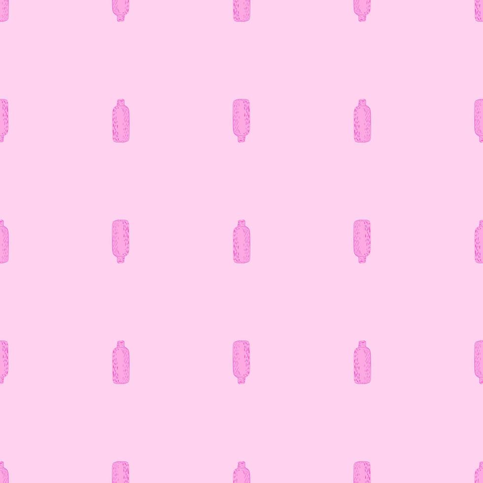 Cosmetic bottle seamless pattern. Background for spa. vector