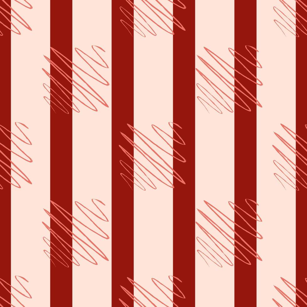 Soundwave seamless pattern. Curve waves background. vector