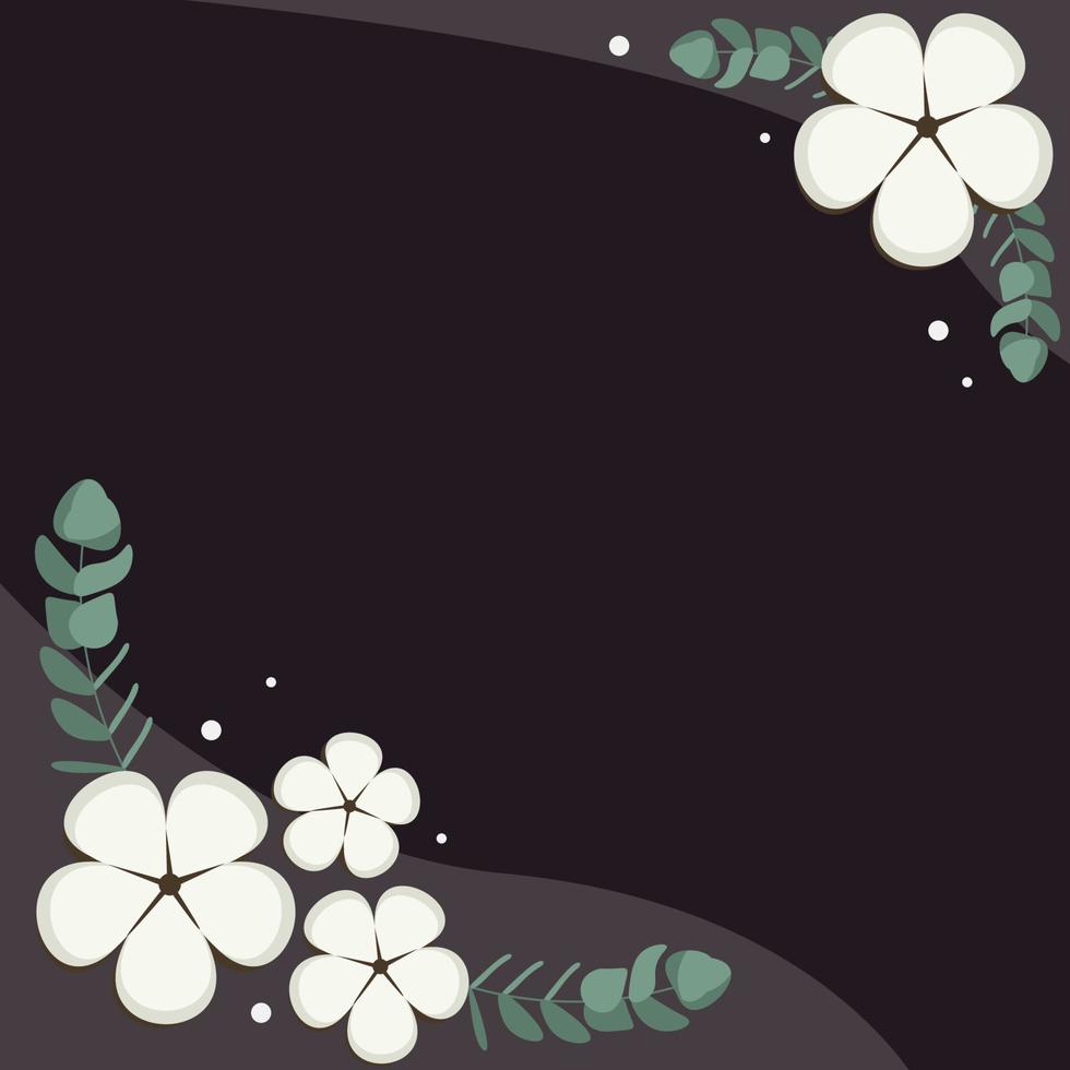 Cotton Flower background minimalist vector