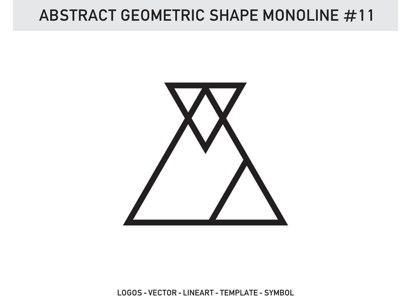 Lineart Monoline Abstract Geometric Shape Tile Design Free vector