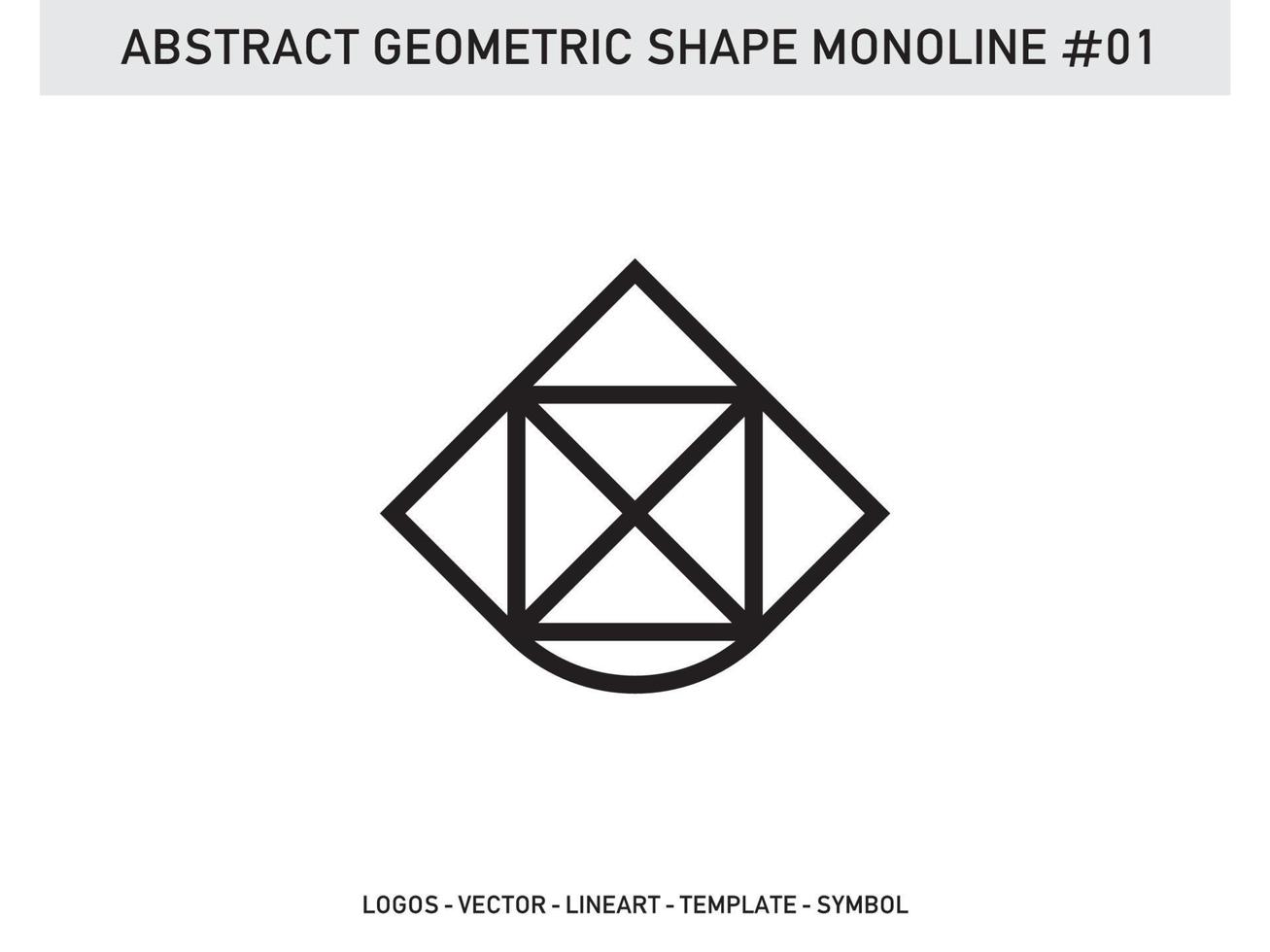 Abstract Geometric Shape Monoline Tile Design Pattern Seamless Pro Free vector