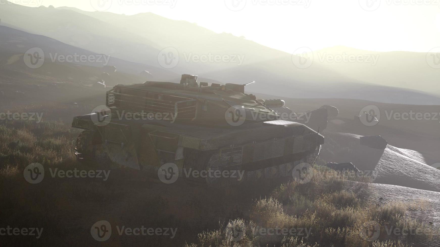 Old Rusty Tank in Desert photo