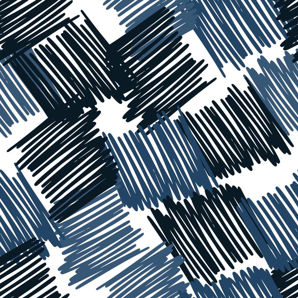 garabatos dibujados a mano de patrones sin fisuras. trazos de lápiz abstractos línea interminable fondo de pantalla. papel pintado de camuflaje. vector