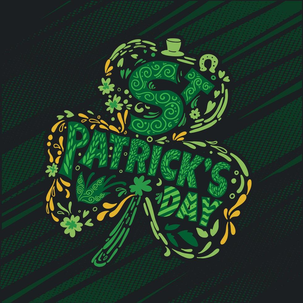 Saint Patricks Day Typography Concept vector
