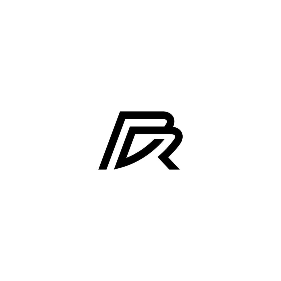 Initial DR Monogram Logo Design Vector