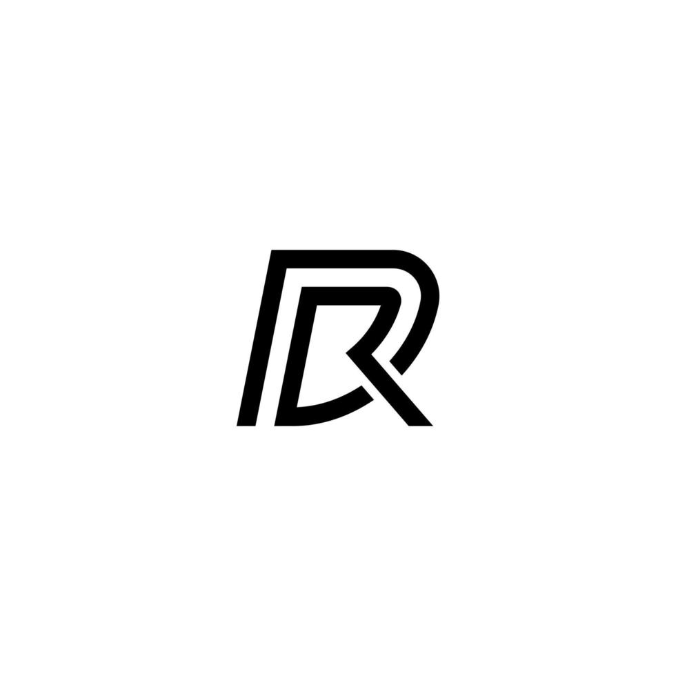 plantilla de vector de diseño de logotipo de monograma inicial rd dr