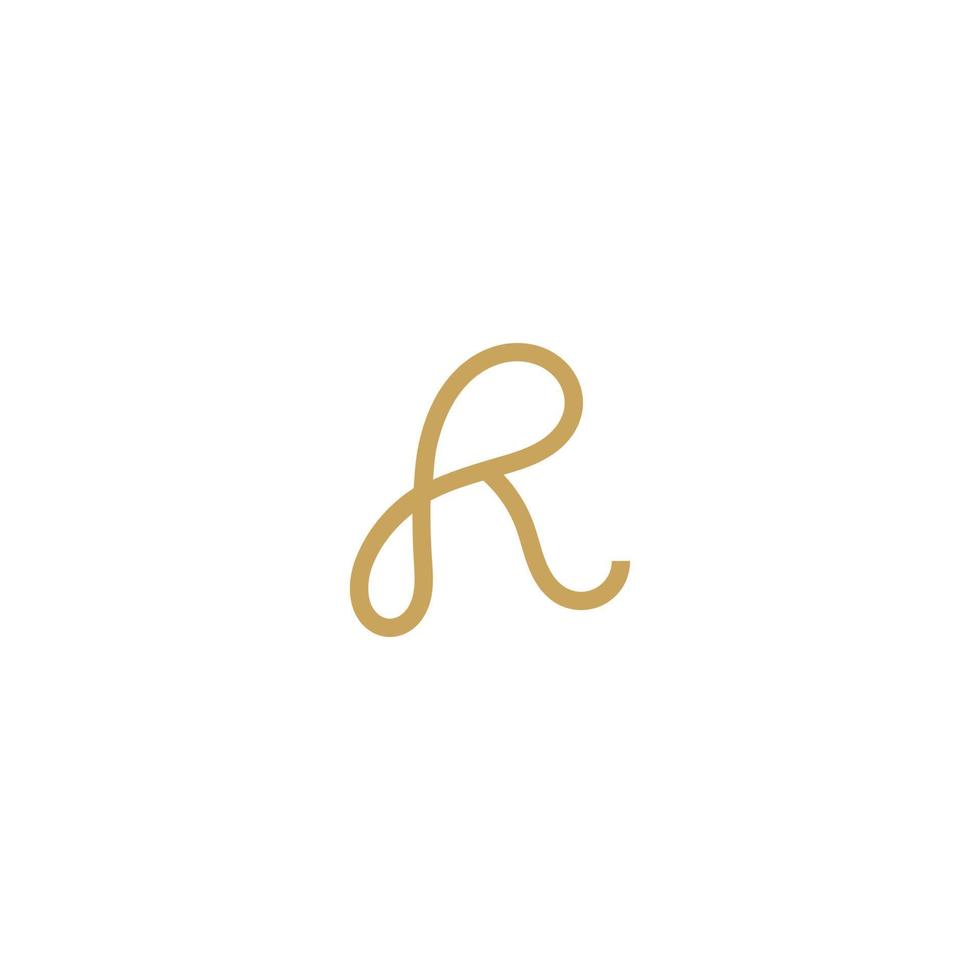 Simple Letter R Monogram Logo Design vector