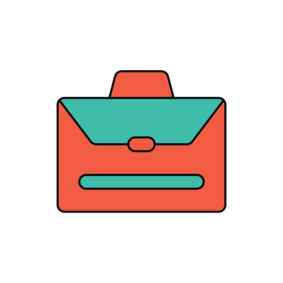graphic color bag and business bag icon vector