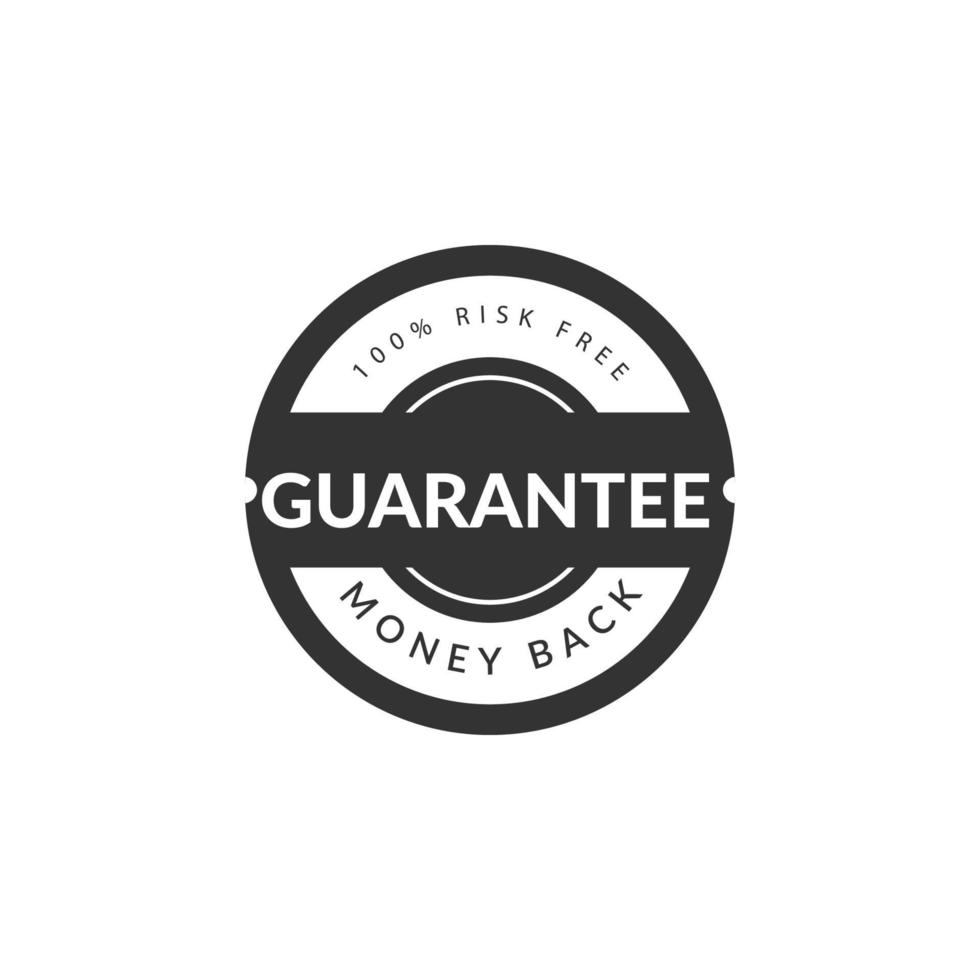 100 percent risk free money back guaranteed badge vector