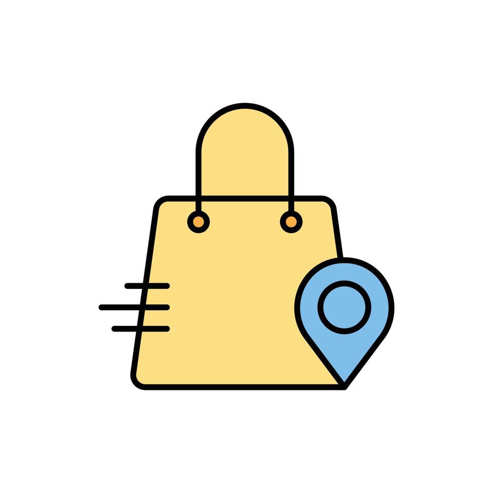 product delivery location pin icon vector