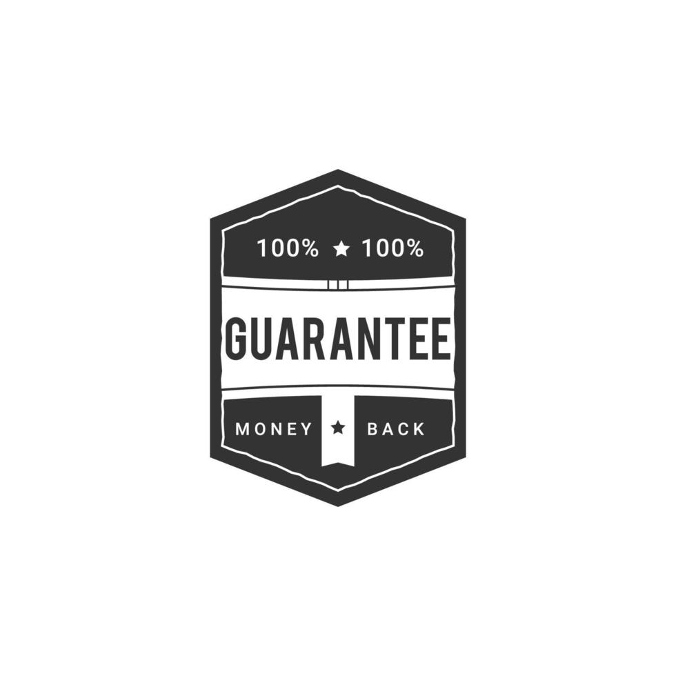 100 percent money back guaranteed badge, money back guarantee sign vector