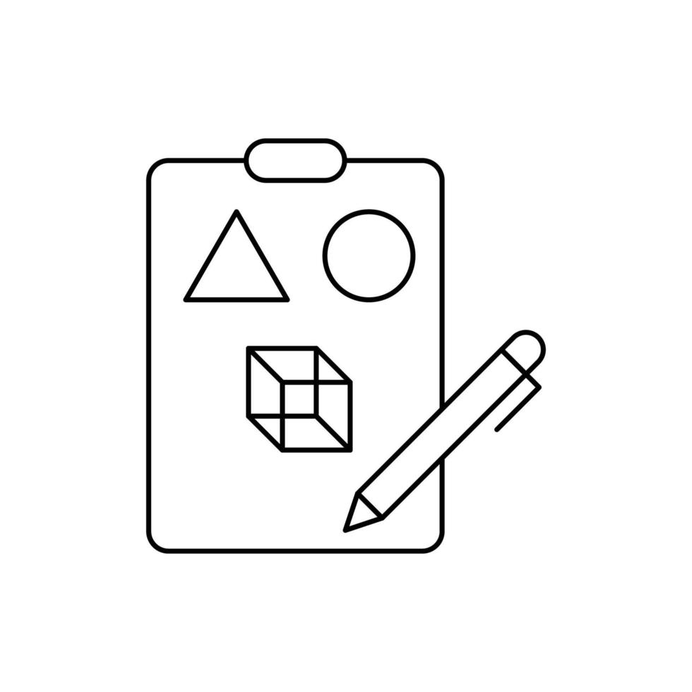 icono de diseño y tablero de dibujo vector