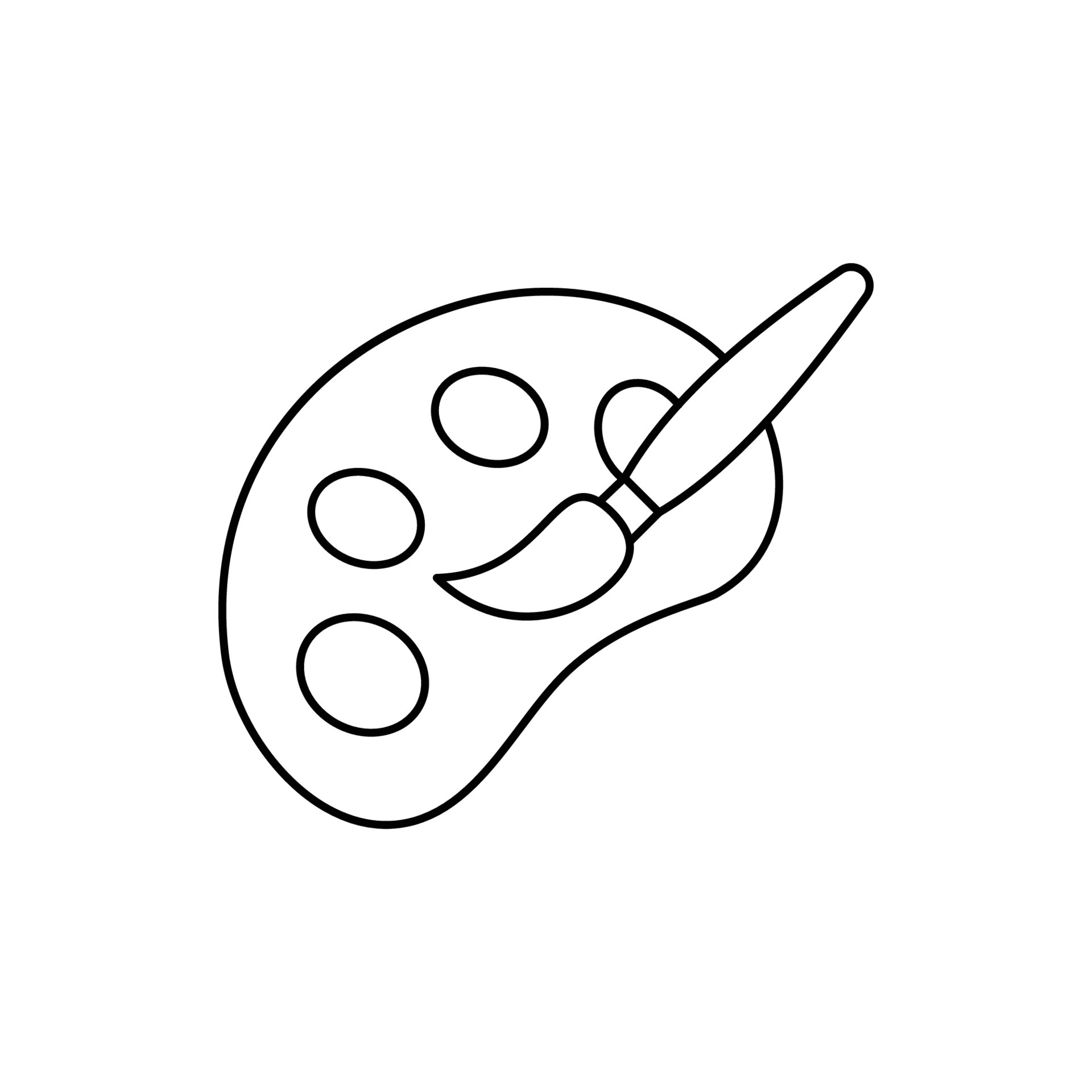 Artist color paint brush and tray icon 5614499 Vector Art at Vecteezy