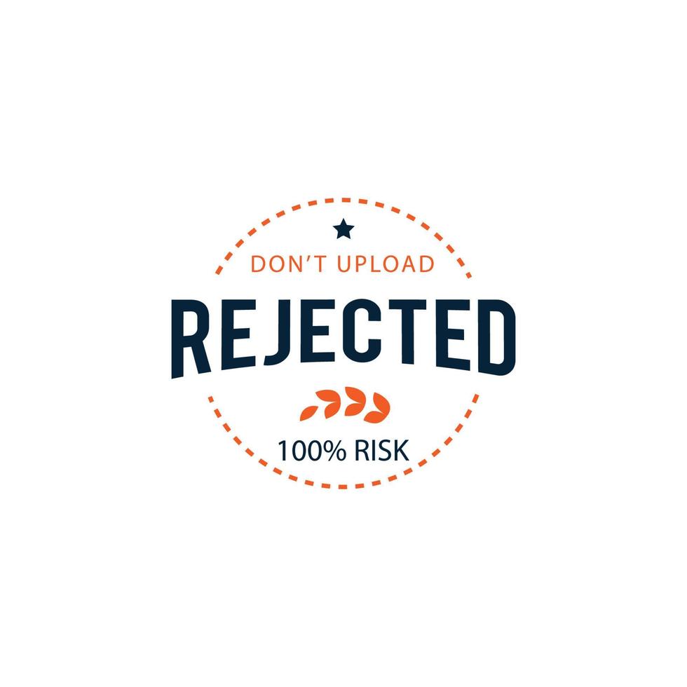 Rejected Rubber Stamp, Rejected sign vector